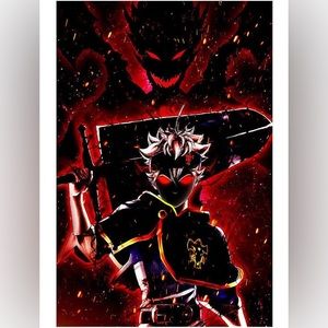 Large ready to hanger Black Clover anime print!